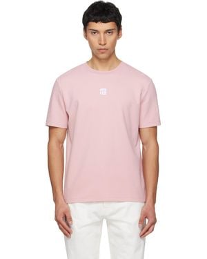 Balmain Embroidered Logo T-Shirt - Pink