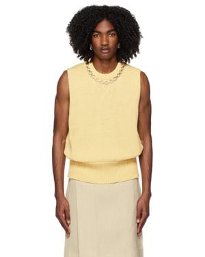 Jil Sander イエロー クルーネックベスト - オレンジ