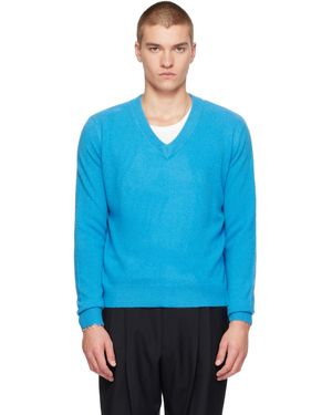 Entire studios Knit Cashmere V Neck Jumper - Blue