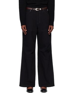 Tonywack Wide-Leg Cotton Work Pants - Black