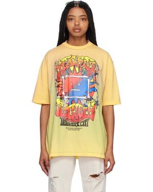 Acne Studios Yellow Printed T-shirt - Orange