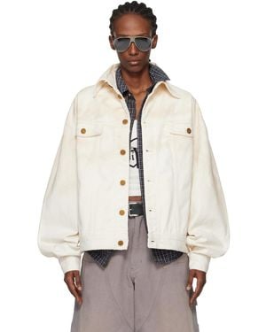 Willy Chavarria Off- Chachi Denim Trucker Jacket - Natural
