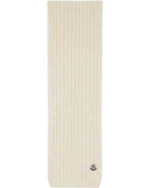 Moncler Off- Ribbed Scarf - Black