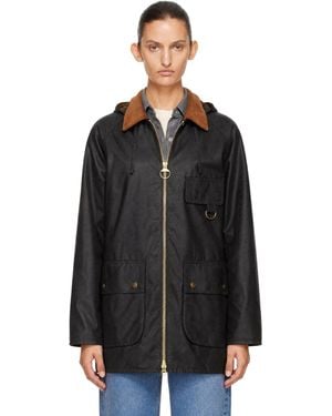 Barbour Khaki Highclere Waxed Jacket - Black