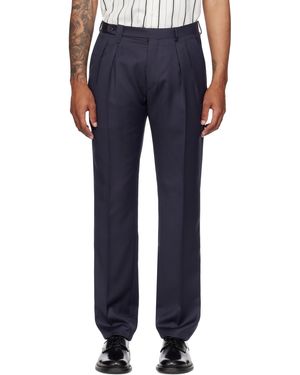 Brioni ネイビー Elba トラウザーズ - ブルー