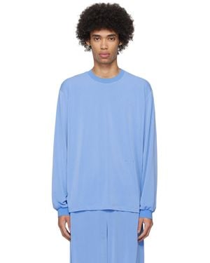 Birrot ブルー Lay1 Boxy 長袖Tシャツ