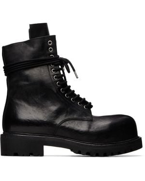 A Diciannoveventitre Fiore Prisma Combat Z Boots - Black