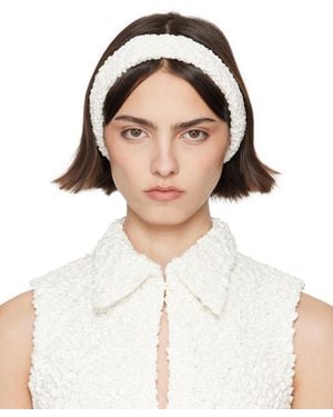 Super Yaya Ssense Exclusive Bridal Capsule Bandeau Criss Cross Headband - White