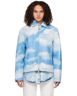VTMNTS Puzzle Leather Jacket - Blue