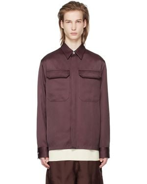 Jil Sander Purple Flap Pocket Shirt