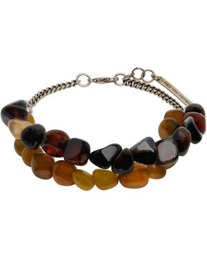 Dries Van Noten Bracelet À Perles - Marron