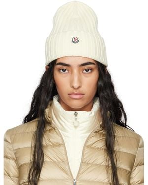 Moncler Wool Beanie - Natural
