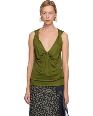 Dries Van Noten Twisted Tank Top - Green