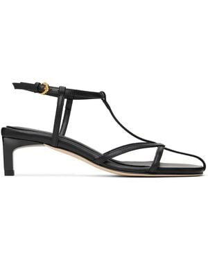 Dear Frances Tee Heeled Sandals - Black