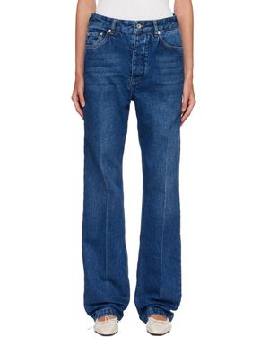 Studio Nicholson Jean Droit Barra Bleu Marine