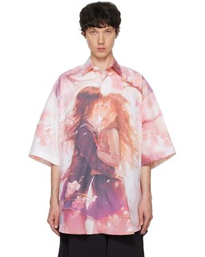 Vetements Anime Short Sleeve Shirt - Pink