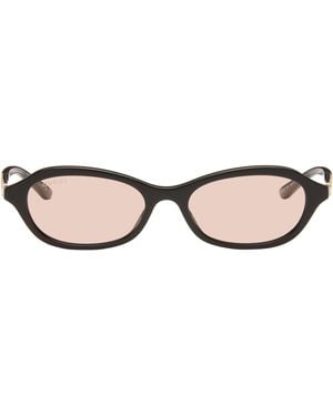 Gucci Oval-Frame Sunglasses - Brown