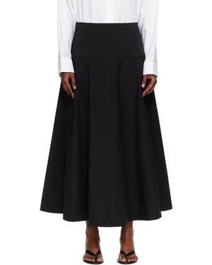 St. Agni Cotton Circle Hem Maxi Skirt - Black