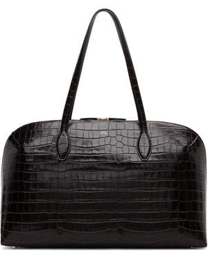 TOTEME Croco-Embossed Day Tote - Black