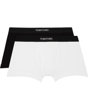 Tom Ford Two-Pack & Cotton Boxer Briefs - Black