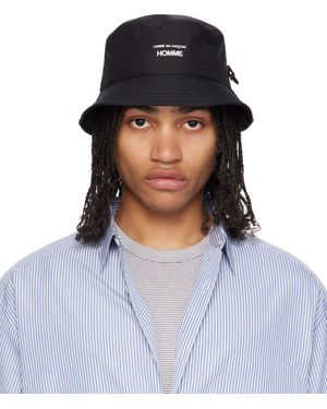 Comme des Garçons Chapeau Bob Noir En Nylon - Bleu