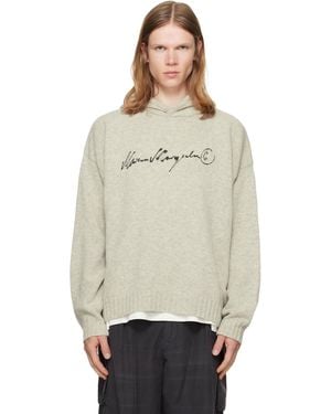 MM6 by Maison Margiela Knit Hoodie - Grey