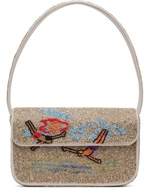 STAUD Tommy Beaded Bag - Grey