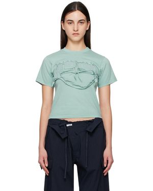 OTTOLINGER Distressed Fitted T-Shirt - Green