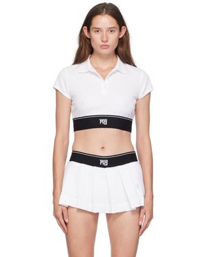 T By Alexander Wang Polo cheerleader blanc - Noir