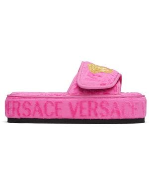 Versace 'I Heart Baroque' Slippers - Black