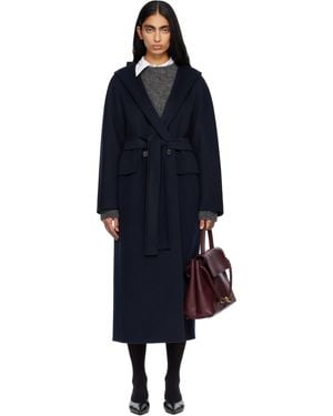 Max Mara ネイビー Cassia コート - ブラック