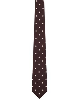 Drake's Polka-Dot Tie - Black
