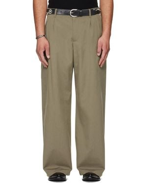 Our Legacy Khaki Bridge Chino Trousers - Brown