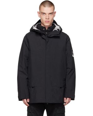 Stone Island Shadow Project Blouson Cocoon & Augmented Noir Rembourré En Duvet