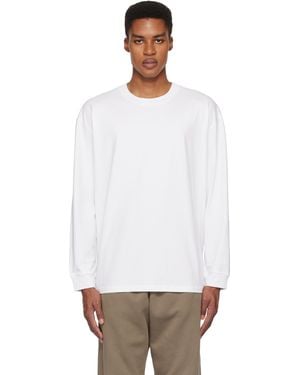 Skims Heavyweight Cotton Relaxed Long Sleeve T-Shirt - White