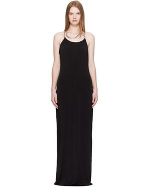 Coperni Logo Necklace Maxi Dress - Black
