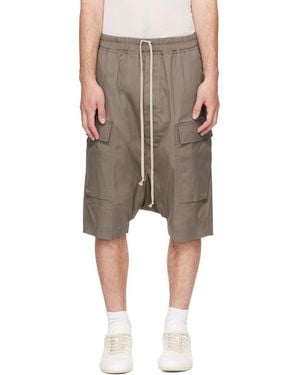 Rick Owens Tower Pods Cargo Shorts - Grey