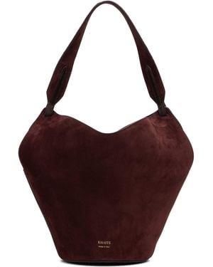 KHAITE Burgundy Lotus Mini Tote - Purple