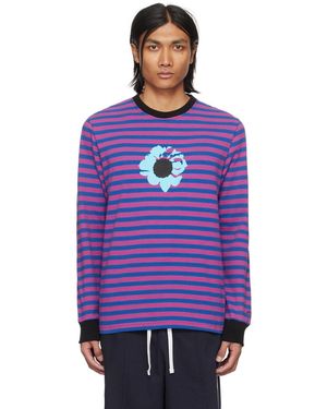 Noah The Cure Striped Long Sleeve T-Shirt - Purple