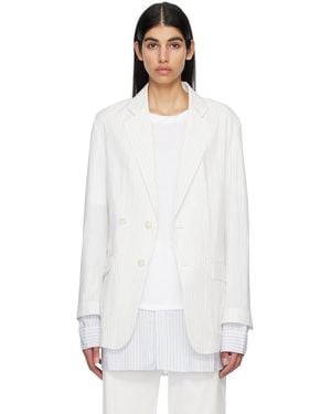 MM6 by Maison Martin Margiela Cotton Blazer - White