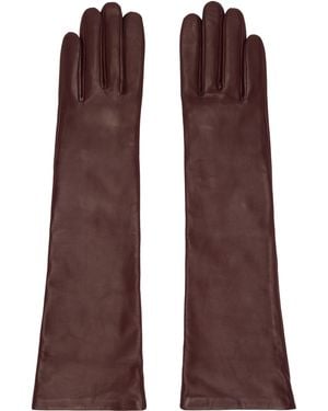Handsome Stockholm Burgundy Essentials Long Gloves - Brown