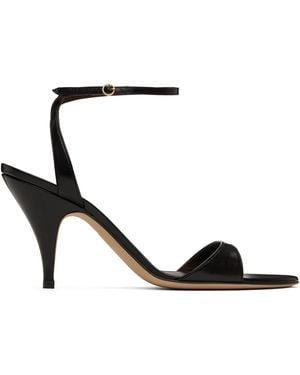 The Row Vika Ankle Strap Heeled Sandals - Black