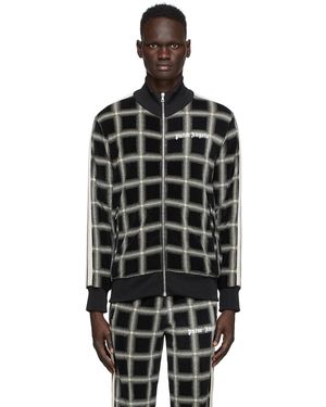 Palm Angels Houndstooth Track Jacket - Black