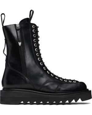 Toga Virilis Leather Boots - Black