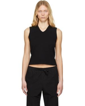 ★NOTHING WRITTEN★90's v-neck sleeveless top★スリーブレス 90s v-neck sleeveless top (Black) - Nothing written