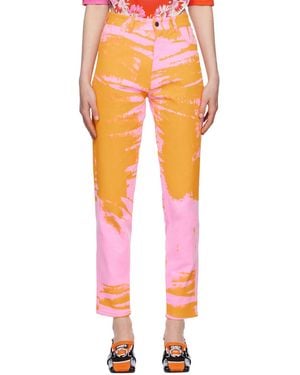 AGR Printed Jeans - Orange