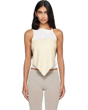 Paloma Wool Off- Alba Belt Leather Top - Natural