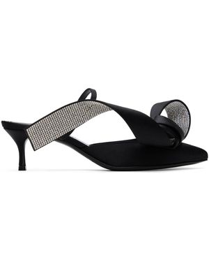 Area Sandales à petit talon marquise noires édition sergio rossi