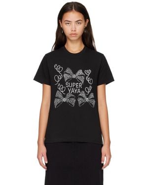 Super Yaya 'Bonne Fete' T-Shirt - Black