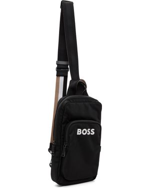 【関税込み】BOSS グレー ロゴ ハードウェア バッグ メンズ BOSS ブラック ロゴハードウェア バッグ ブラック | Lyst